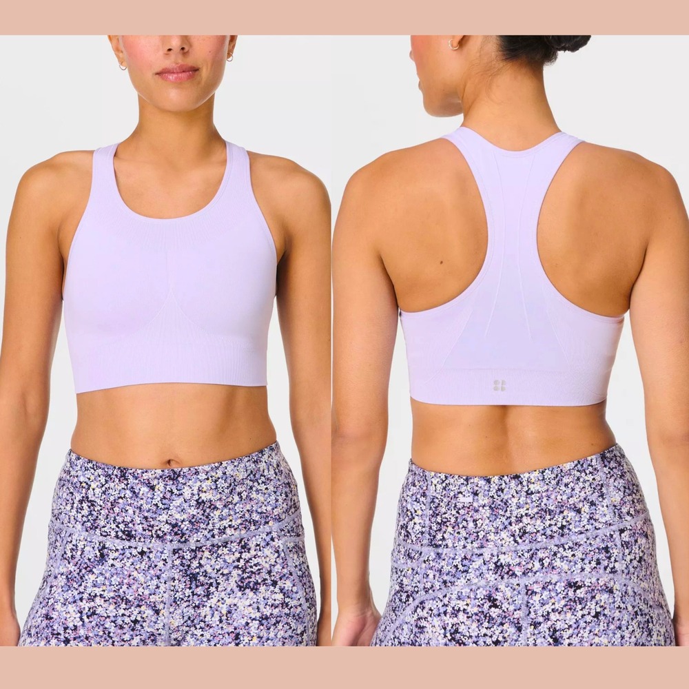 NWT Sweaty Betty [ XS ]‎ Stamina Sports Workout Bra in Prism Purple #U1375
